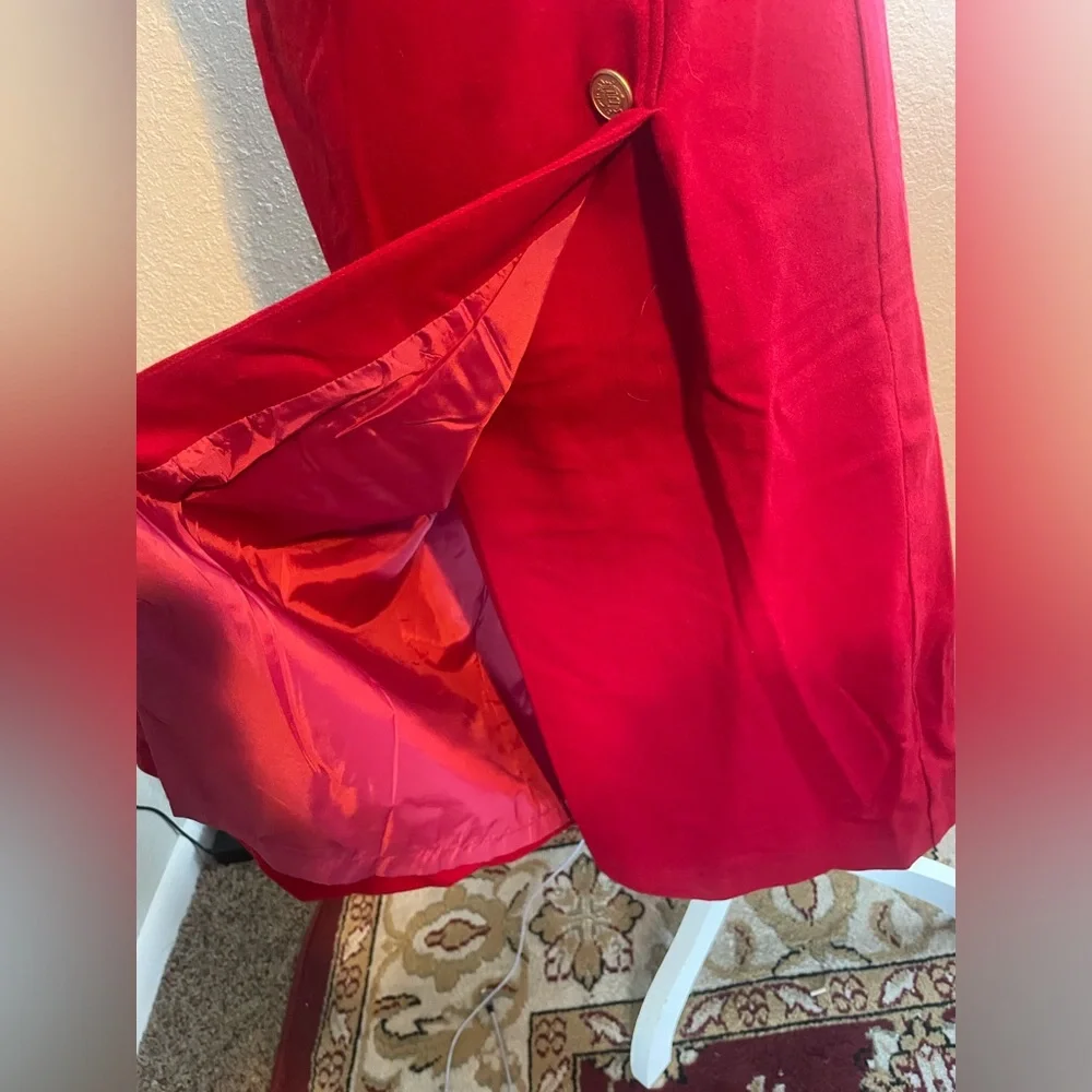 Norton McNaughton: Elegant vintage Red wool skirt - Picture 4 of 6